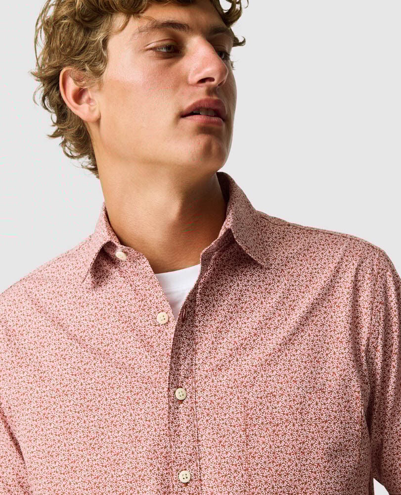 Collingwood Sports Fit Shirt, BURNT ORANGE, Detail 3