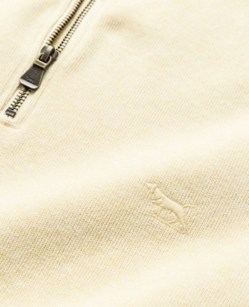 Alton Ave 1/4 Zip Sweatshirt, LEMON, Detail 2