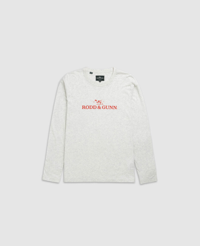 Long Sleeve Logo T-Shirt, MARBLE, Flat Lay
