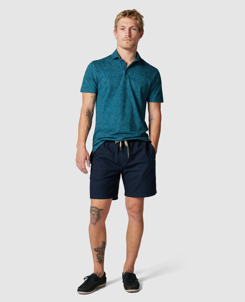 Fitzroy Bay Polo, TURQUOISE, Off Front