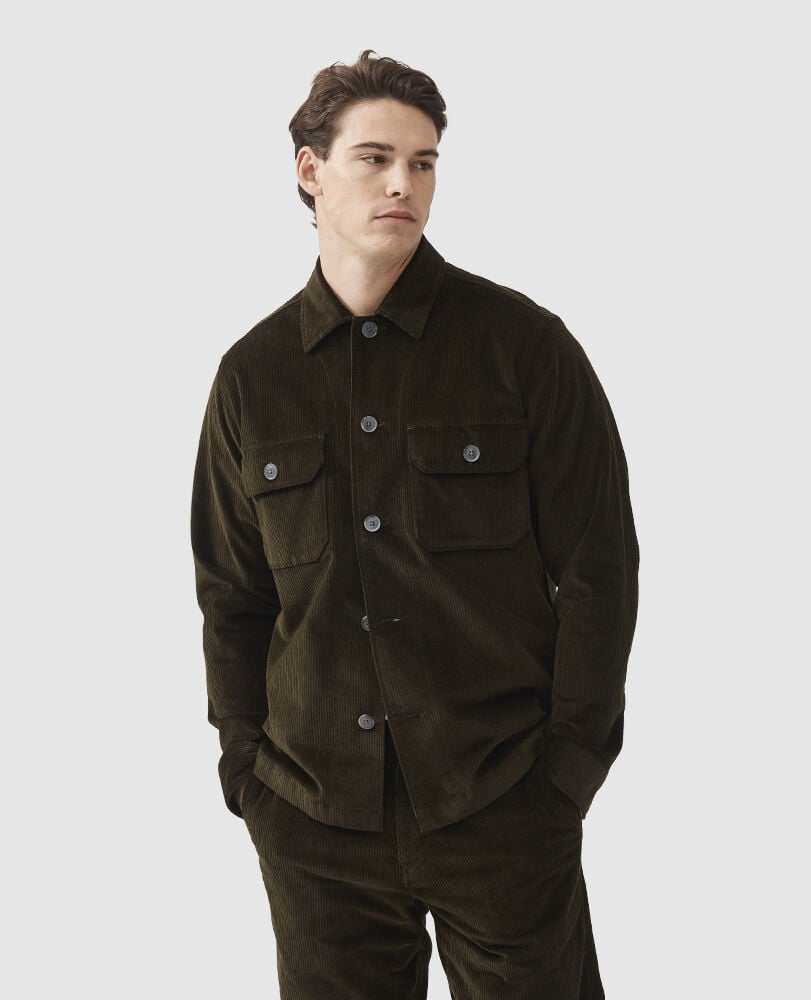 Chemise Waikato, OLIVE FONCÉ, Front