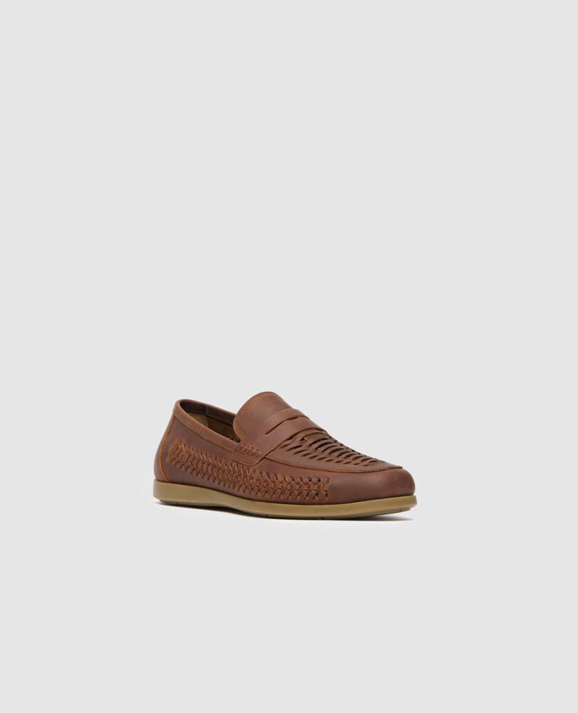 Gisborne Huarache Slip On, COFFEE, Off Front