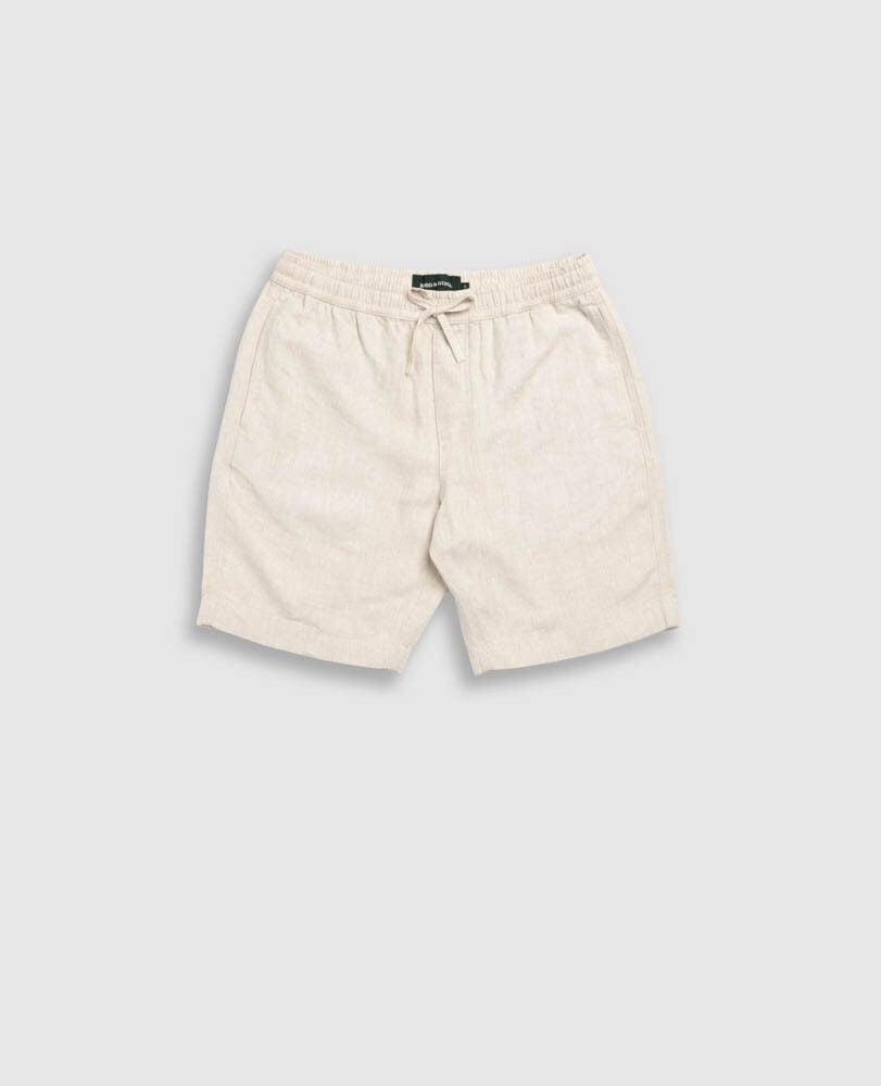 Linen 9" Resort Short, OATMEAL, Flat Lay