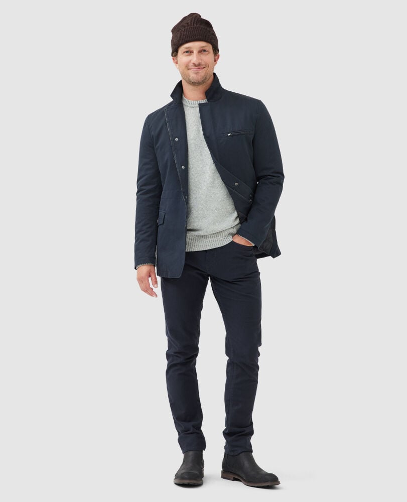 Gunn Crew Sweater, MARBLE, Off Front