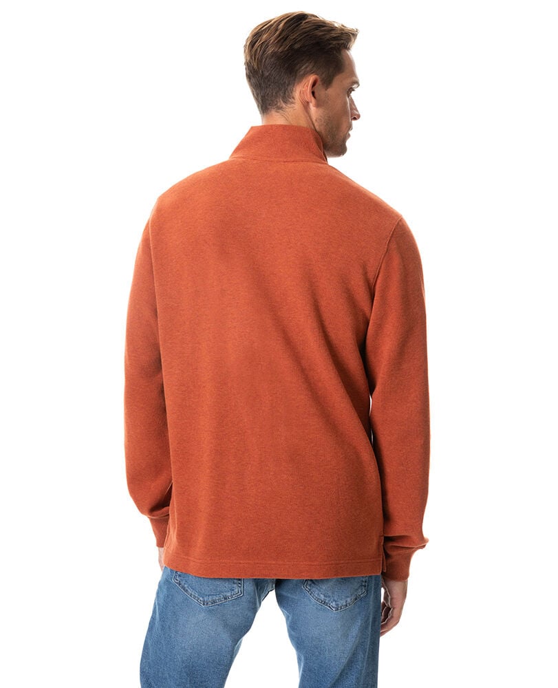 Alton Ave 1/4 Zip Sweatshirt, TERRACOTTA, Flat Lay