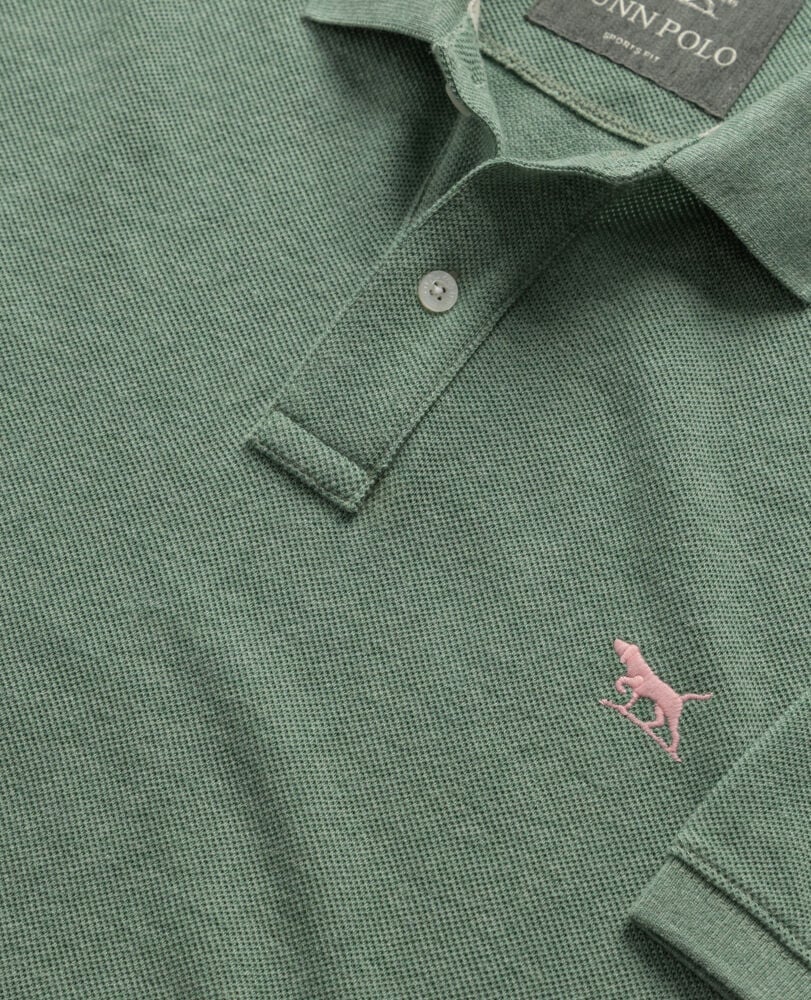 The Gunn Sports Fit Polo, DUSTY SAGE, Detail 2