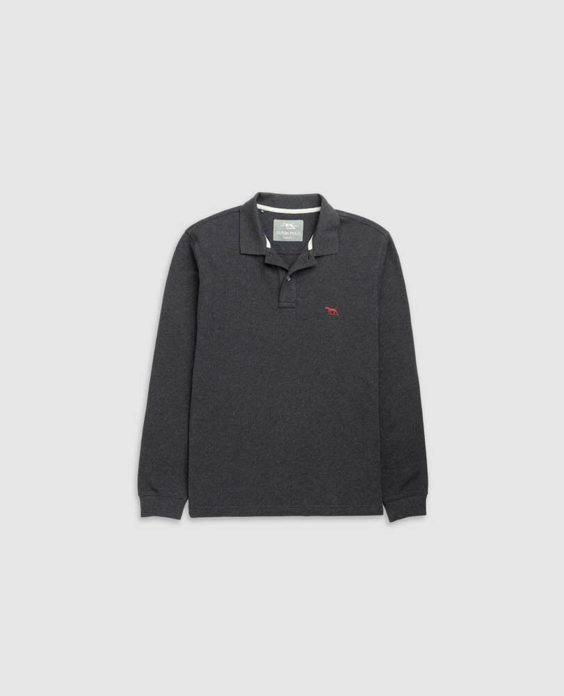 Polo manches longues gunn, GRAPHITE, Flat Lay