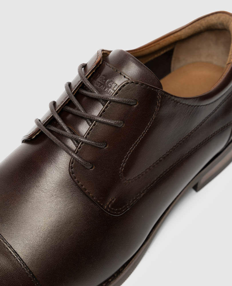 Loburn Derby Shoe, CHOCOLATE, Detail 3
