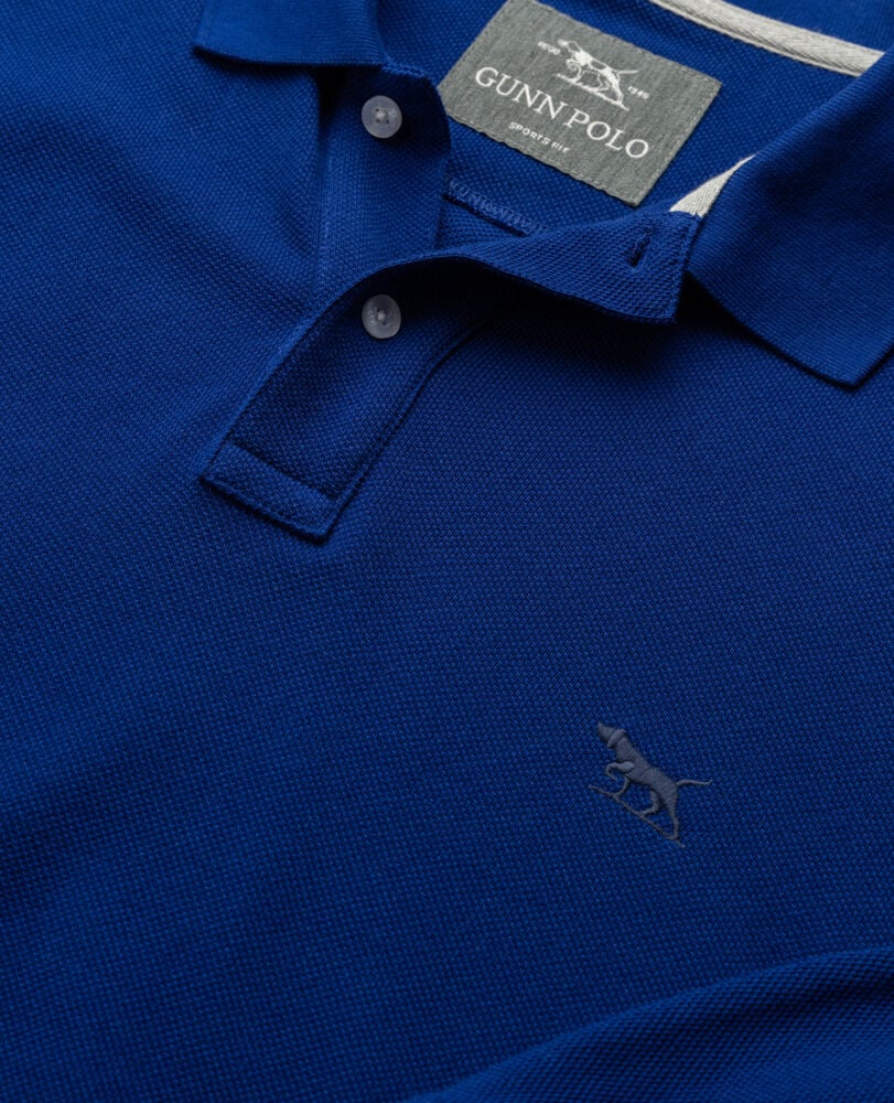Long Sleeve Sports Fit Gunn Polo, DARK COBALT, Detail 2
