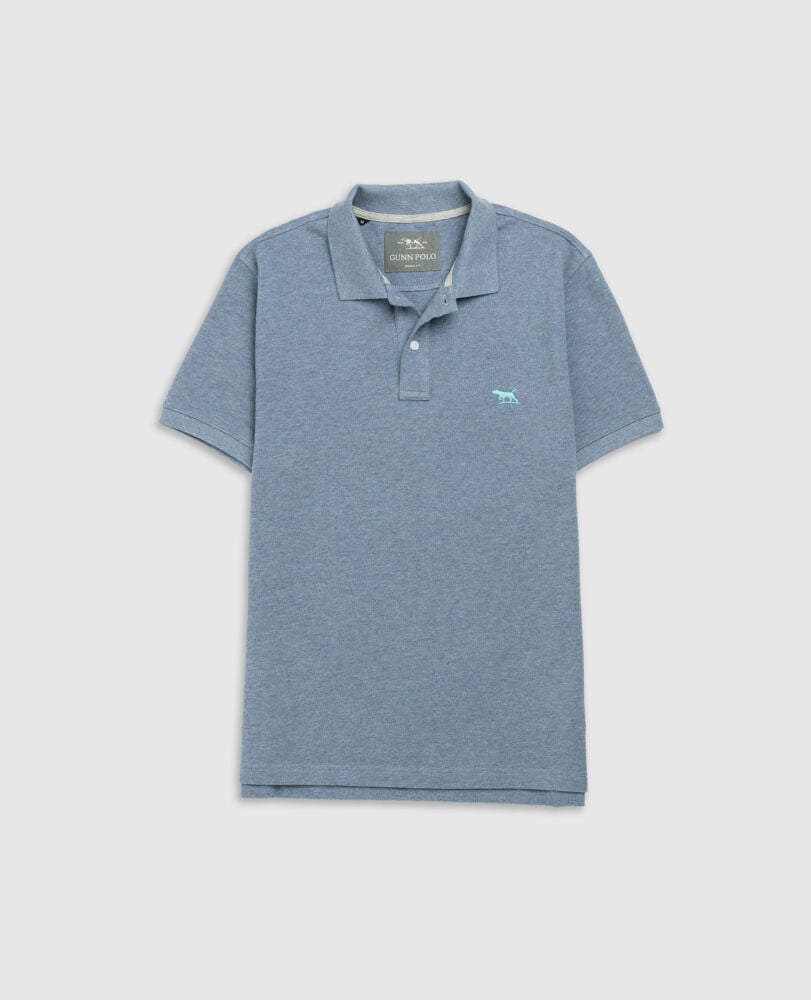 The Gunn Polo, STEEL BLUE, Flat Lay