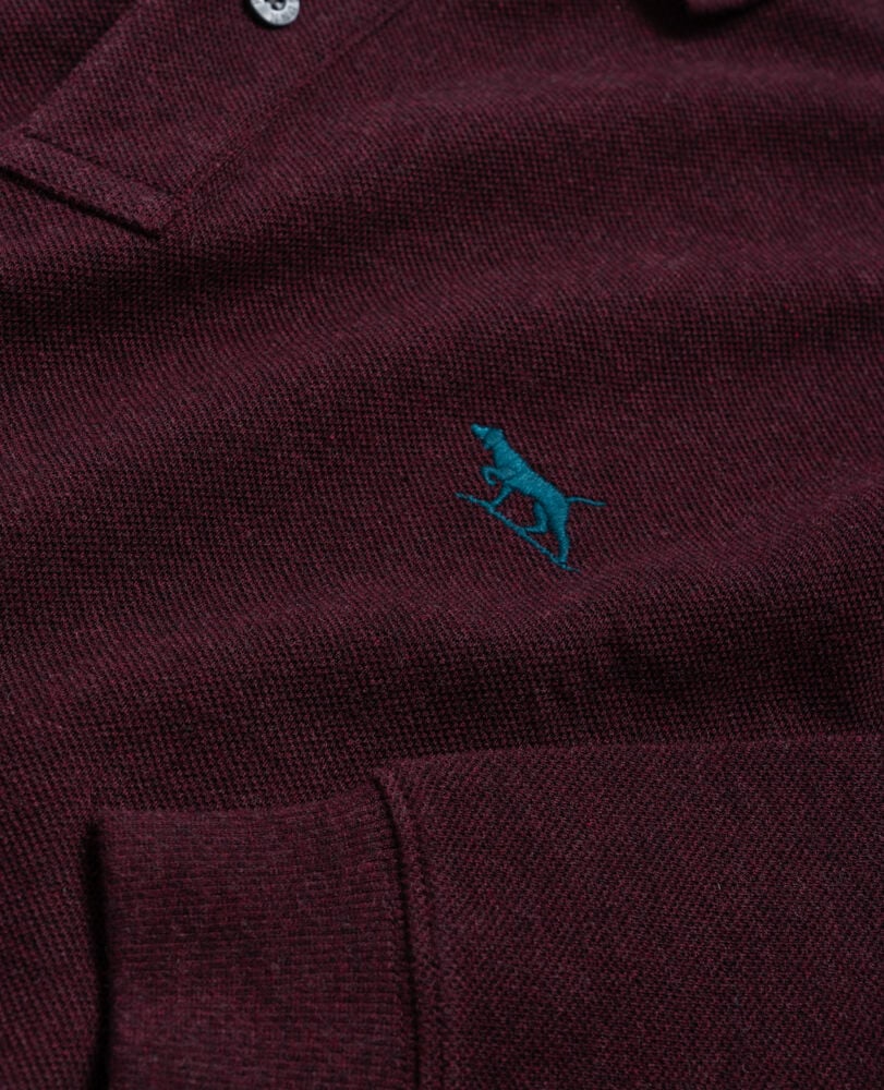 Long Sleeve Sports Fit Gunn Polo, SYRAH, Detail 2