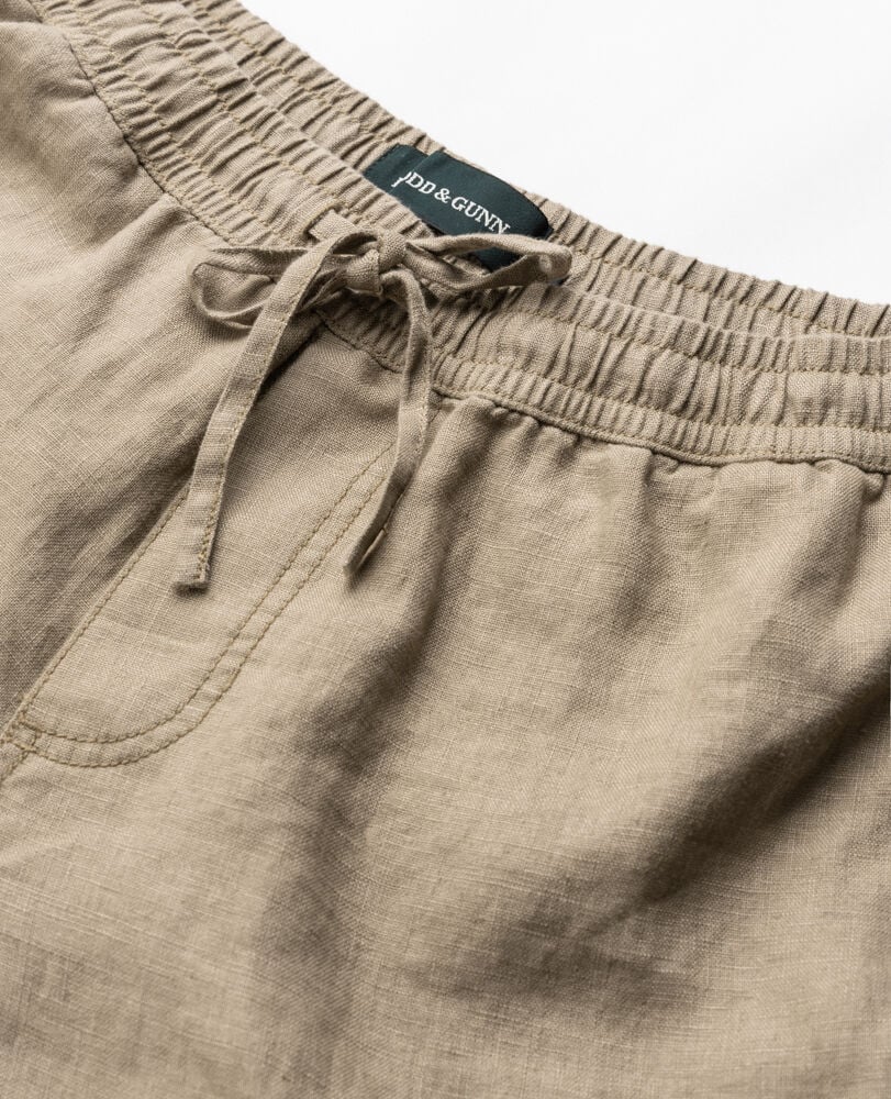 Linen 9" Resort Short, DARK TAUPE, Detail 2