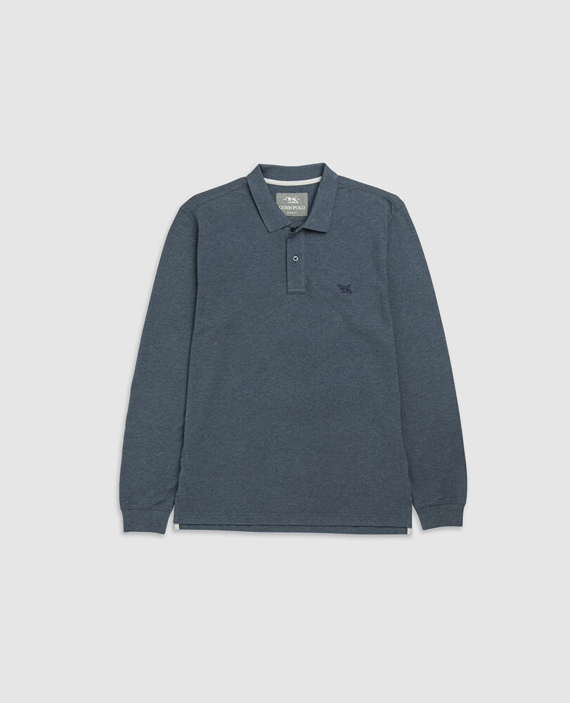 Long Sleeve Original Fit Gunn Polo, DARK TEAL, Flat Lay
