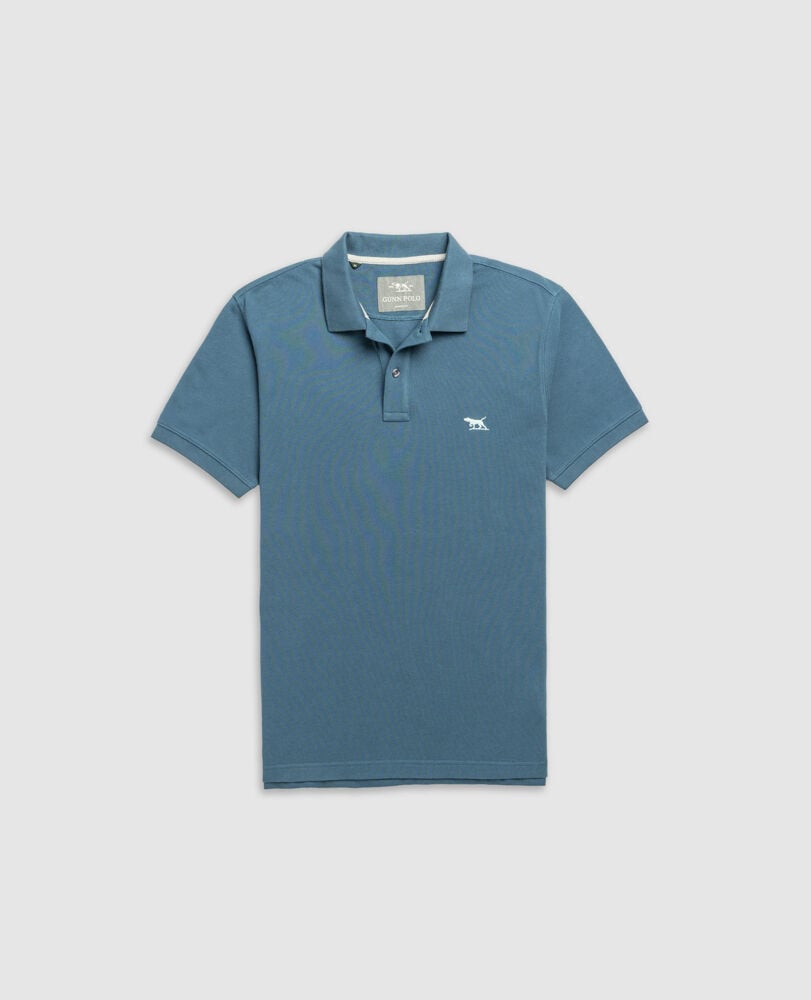 The Gunn Sports Fit Polo, TEAL, Flat Lay