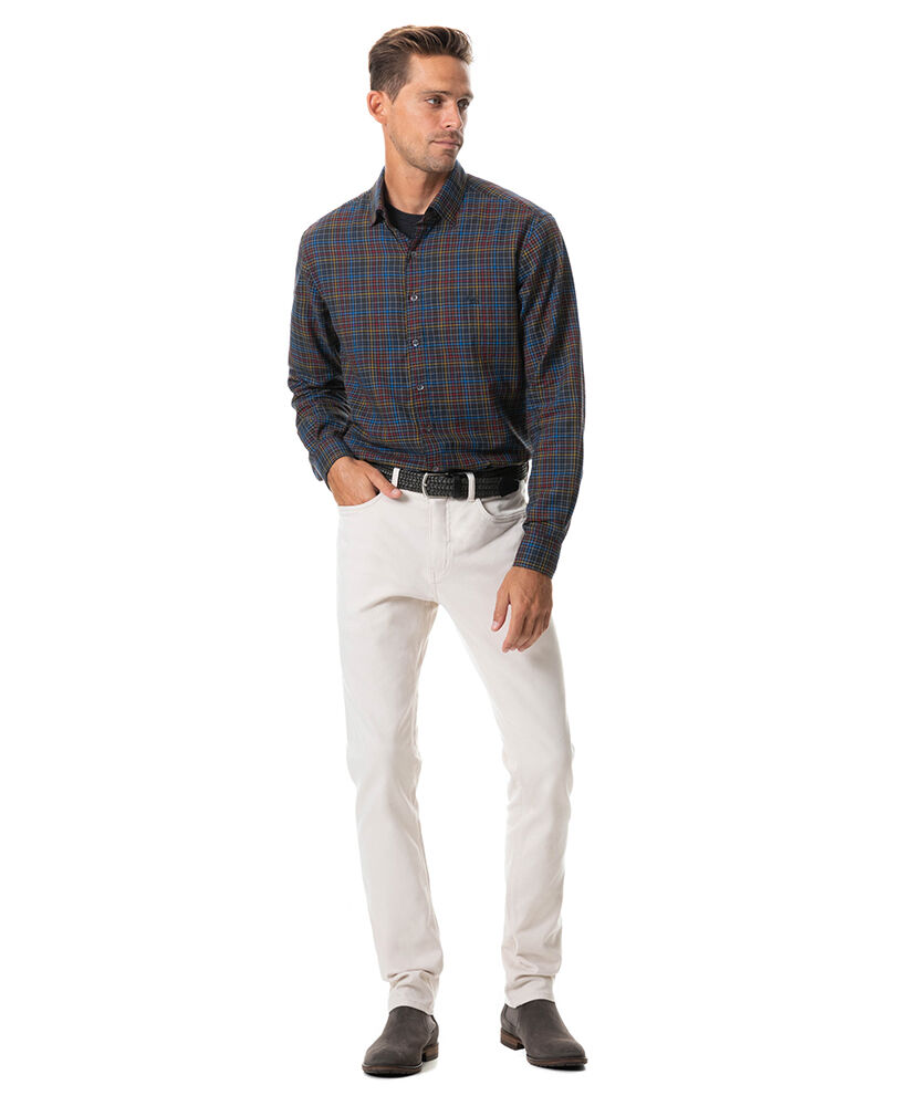 Petone Shirt, CHARCOAL, Off Front