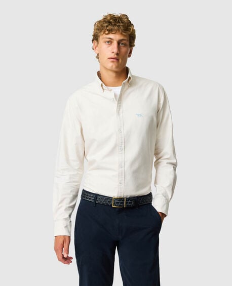 Gunn Oxford Sports Fit Shirt, NATURAL