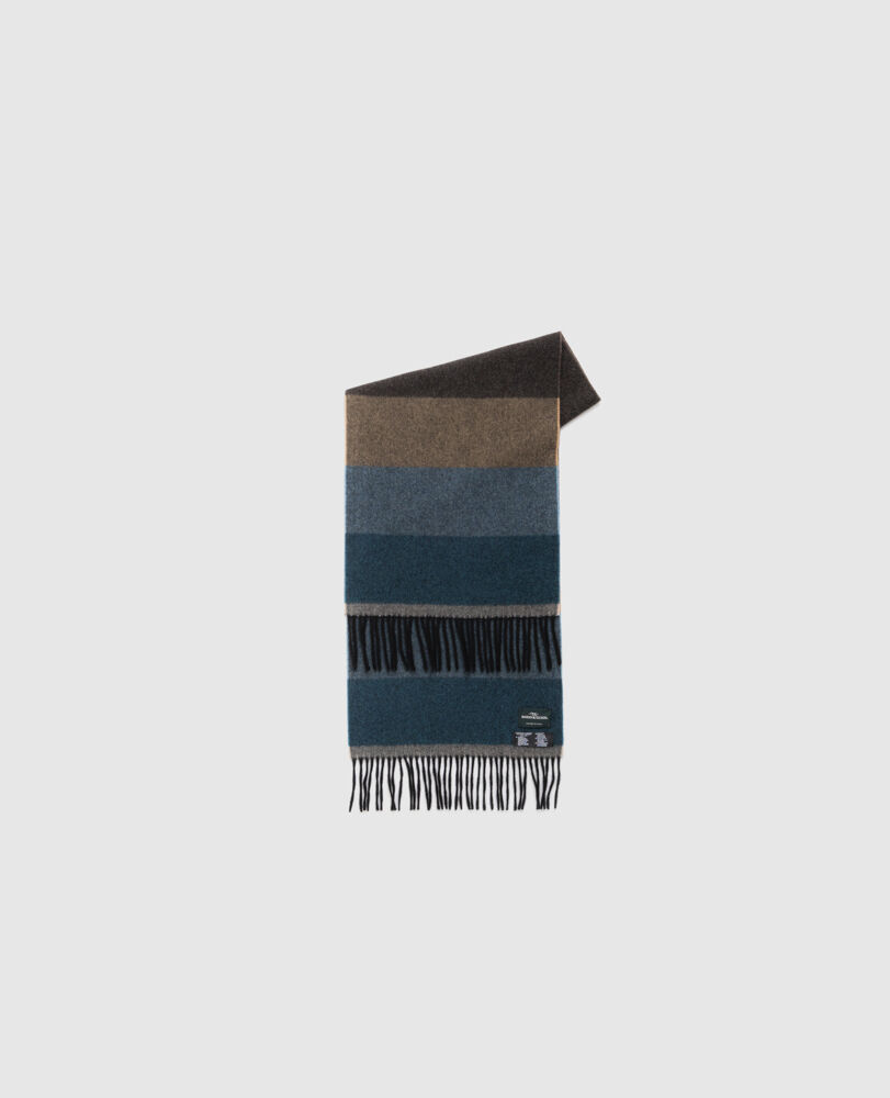 Frankton Stripe Scarf, Tdm Denim, Front