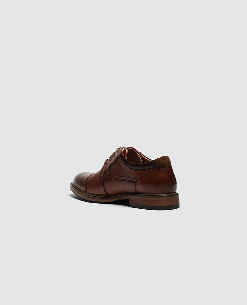 Darfield Derby Shoe, AMARETTO, Flat Lay