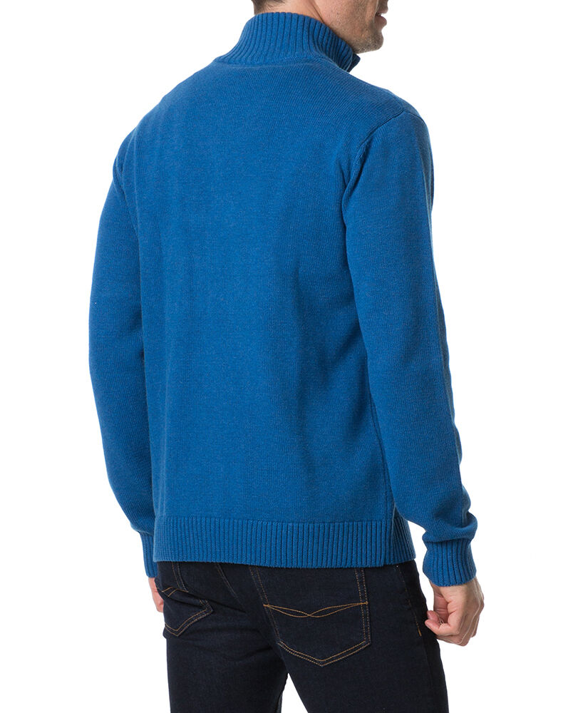Merrick Bay 1/4 Zip Sweater, MARINE, Back