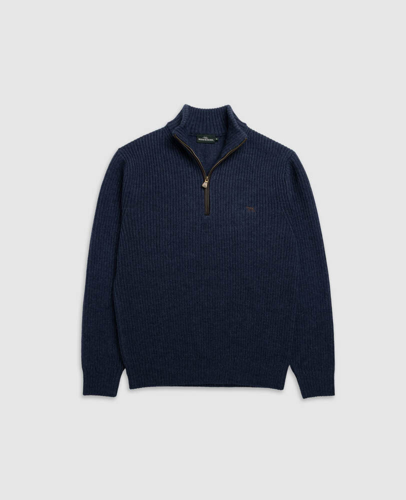 Huka Lodge Knit, NAVY MARLE, Flat Lay