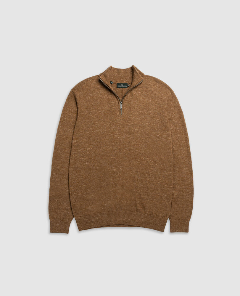 Fortrose 1/4 Zip Knit, MUSKAT, Flat Lay