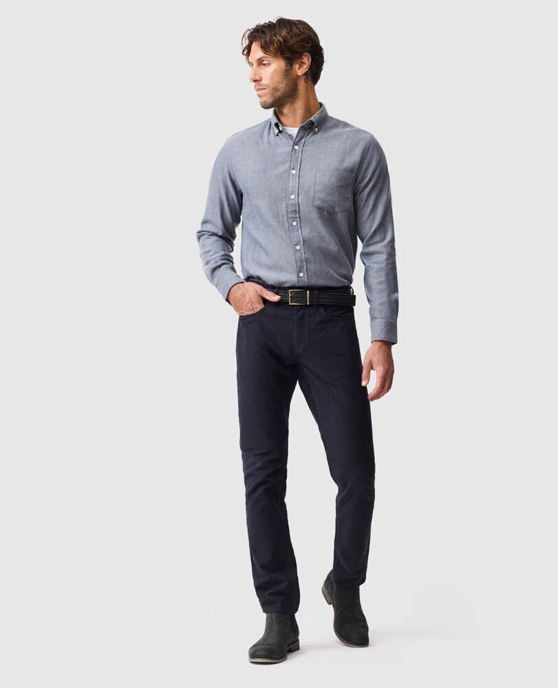 Chemise slim Barrhill, DENIM, Off Front