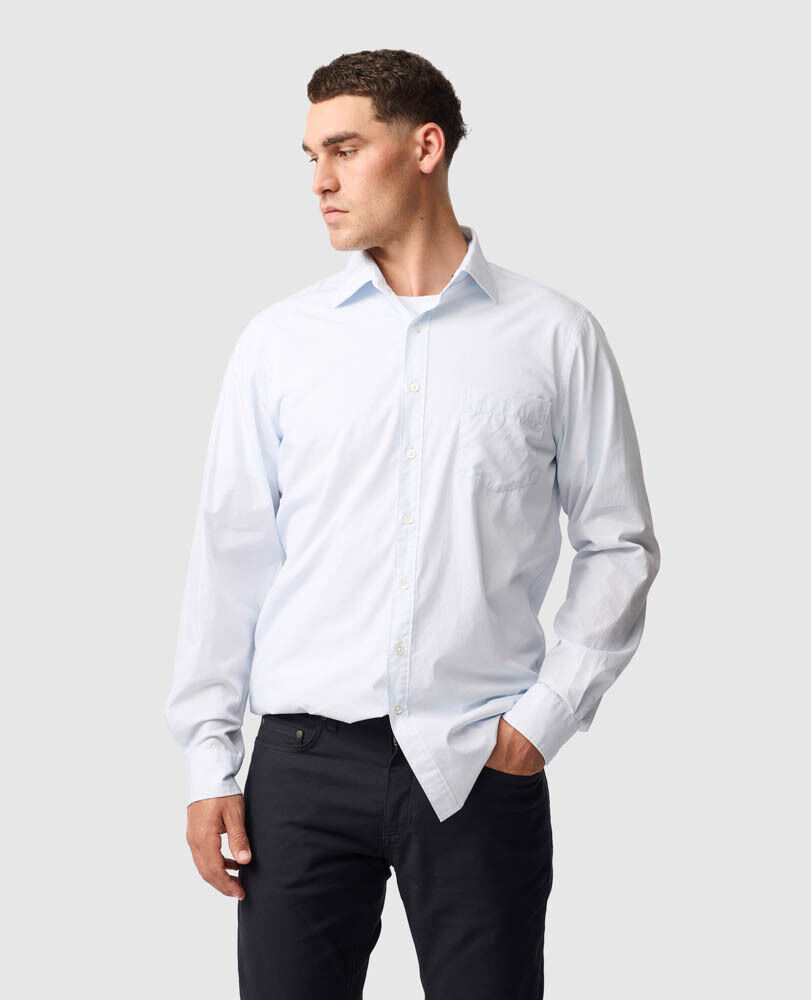 Polstead Shirt, POWDER BLUE, Front