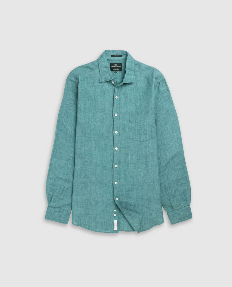 Coromandel Hemd mit sportlicher Passform, SAVANNE, Flat Lay