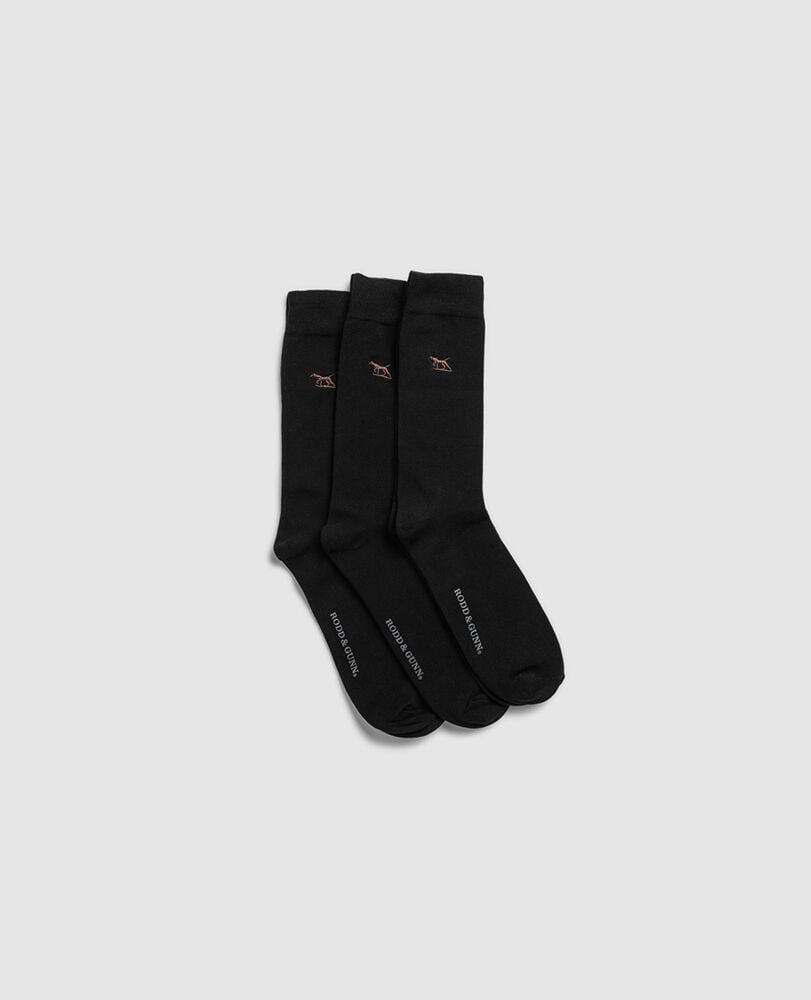 Dry Plains Three Pack Socks, ONYX, Back