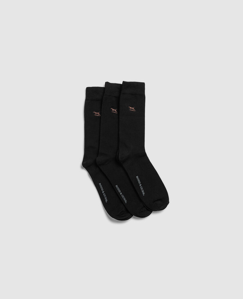 Dry Plains Three Pack Socks, ONYX, Back