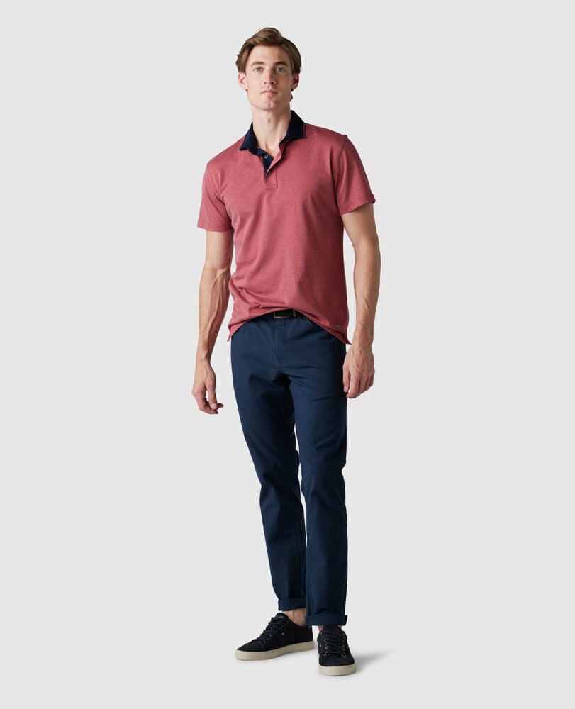 Stanley Point Sports Fit Polo, GARNET, Off Front