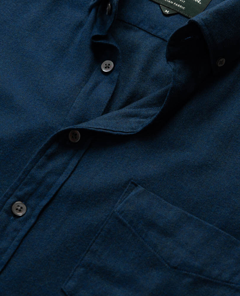 Chemise slim Barrhill, OCEAN FONCÉ, Off Front