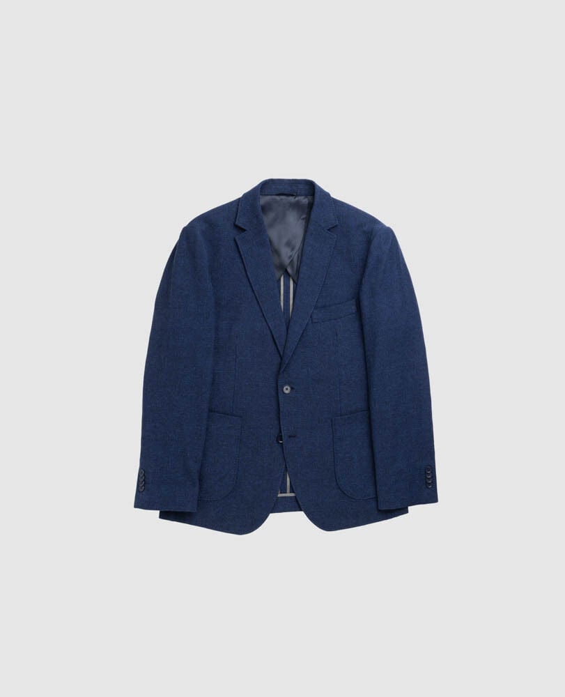 Willow Flat Sports Fit Jacket, INDIGO, Flat Lay