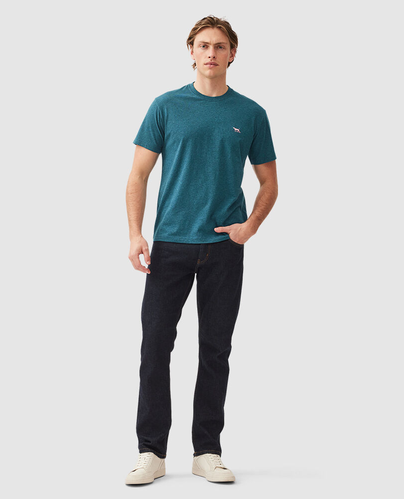 T-shirt droit The Gunn, DARK CYAN, Off Front