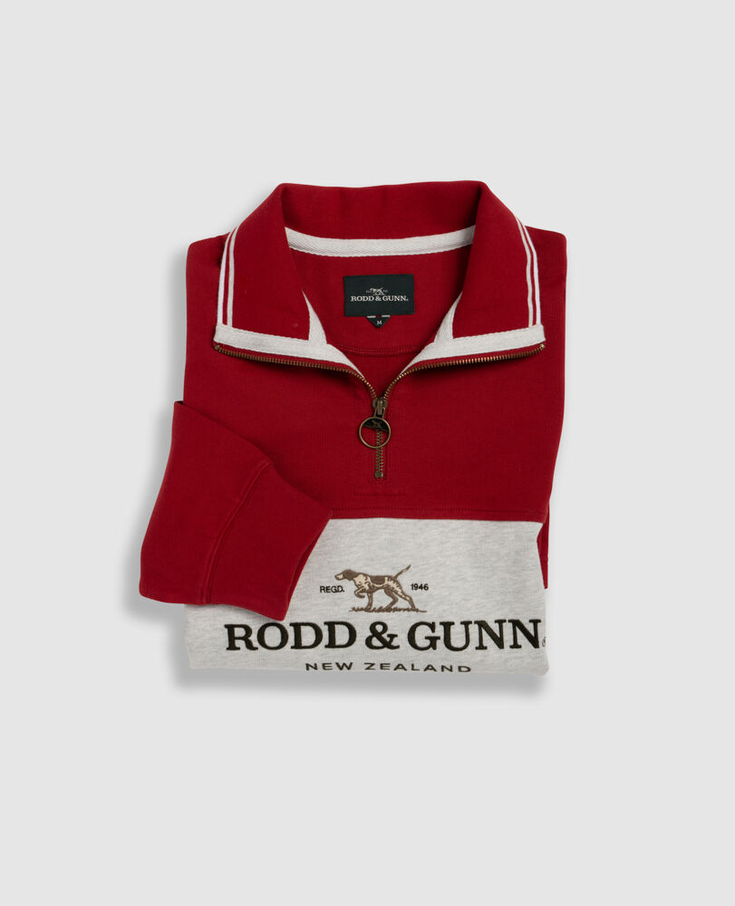 Fernmark Rugby Top, CURRANT, Flat Lay