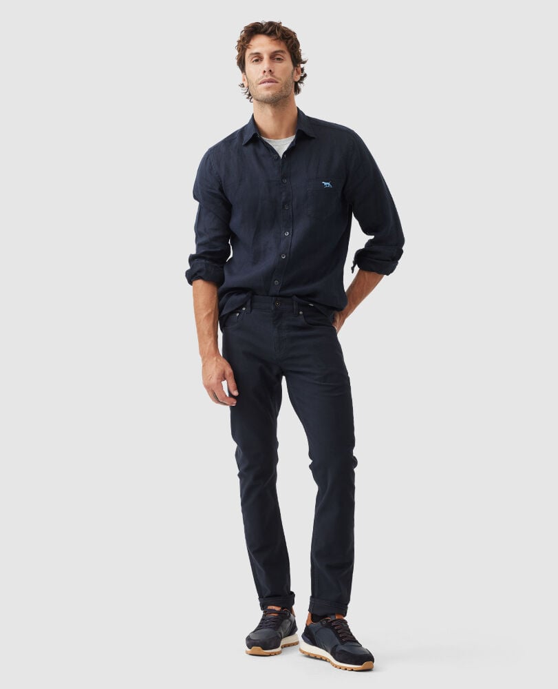 Motion Slim Fit Jean, NAVY, Off Front