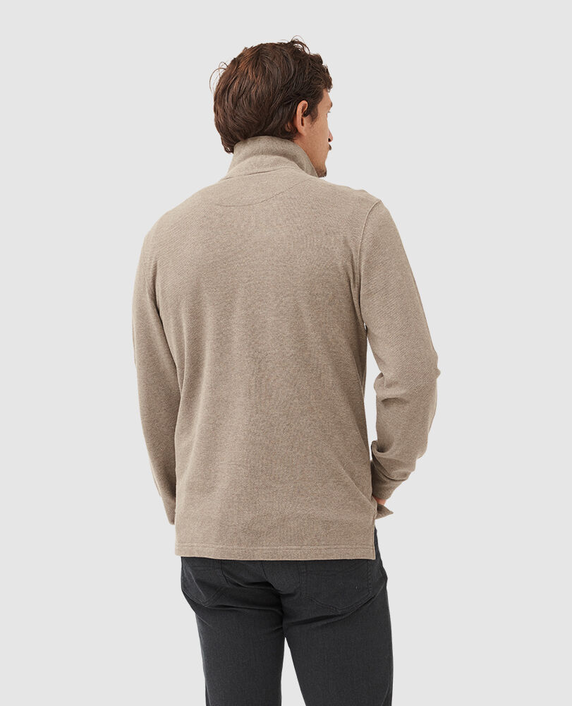 Polo manches longues gunn, LATTE, Back