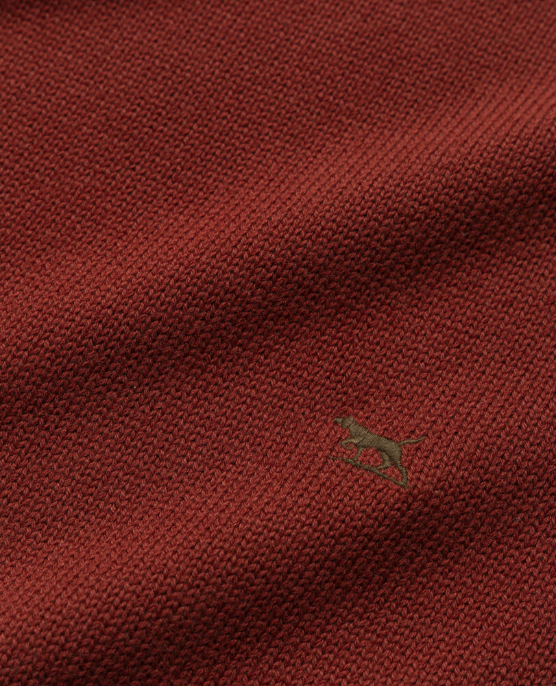 Gunn Crew Knit, RUST, Detail 2