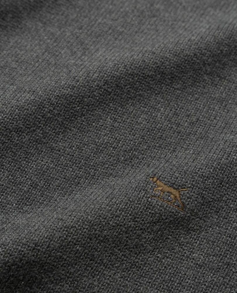 Gunn Crew Sweater, CHARCOAL, Detail 2