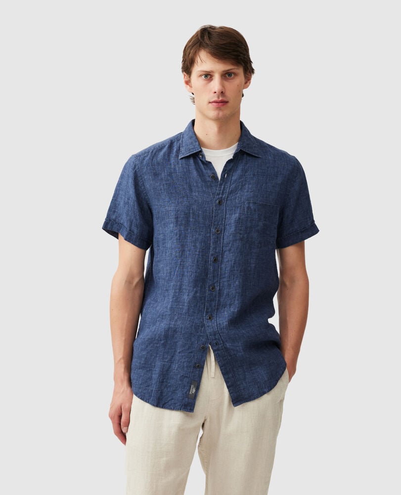 Chemise coupe sportive Palm Beach, MARINE, Front