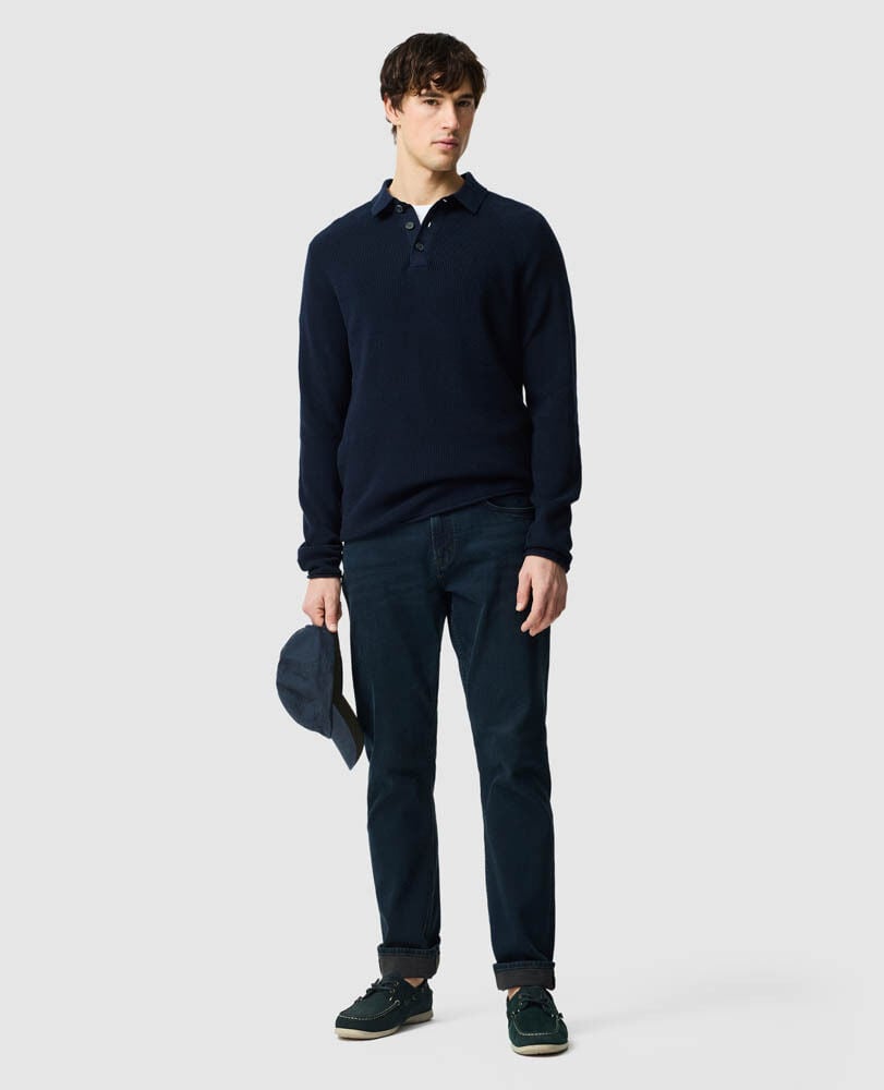 Eastern Bush Knit, NAVY, Off Front