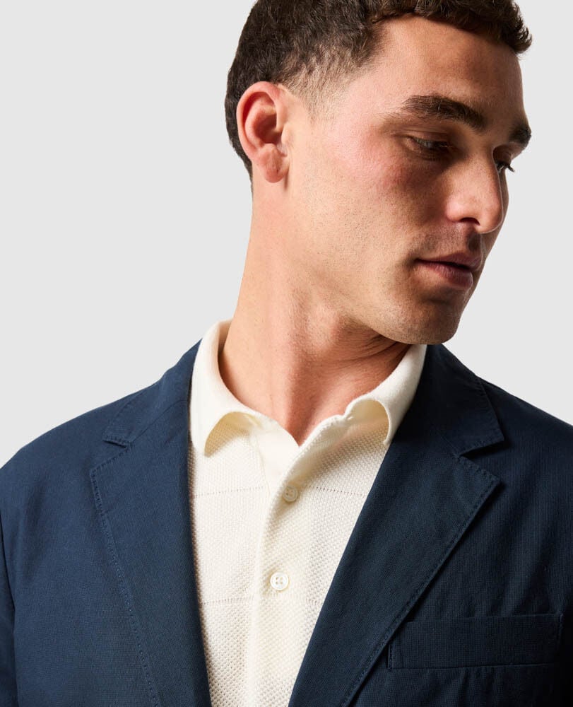 Gunn Blazer Sports Fit Jacket, NAVY, Flat Lay