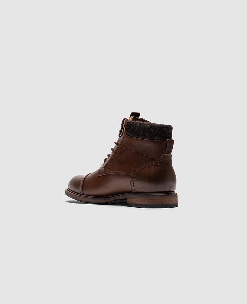 Dobson Cold Climate Military Boot, AMARETTO, Flat Lay