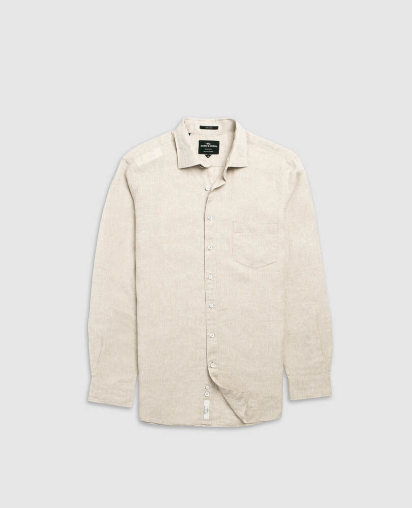 Coromandel Sports Fit Shirt &middot; Oatmeal LG, OATMEAL, Flat Lay