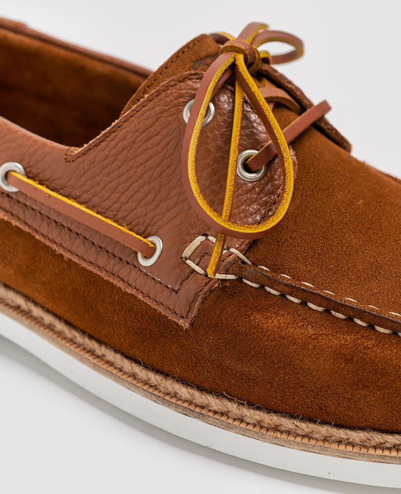 Brigham Street Boat Shoe, TAN, Detail 3