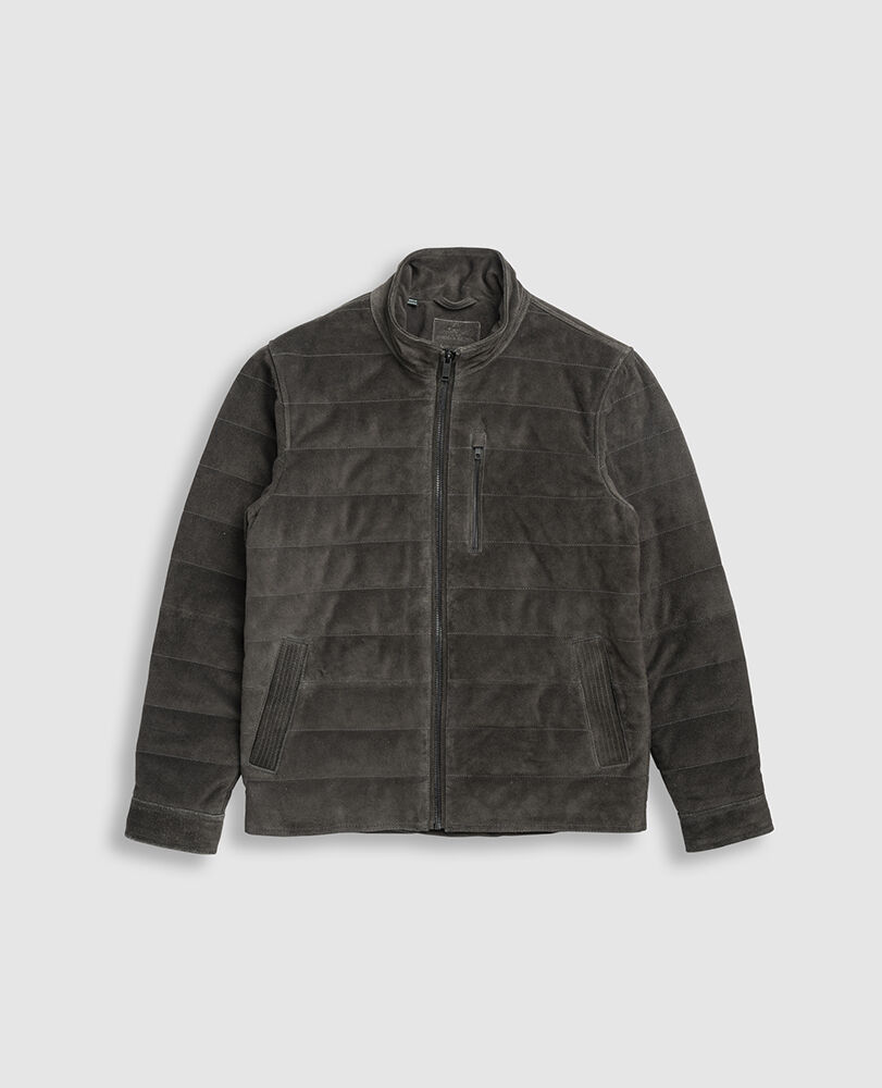 Chalford Leather Jacket, PEAT, Flat Lay
