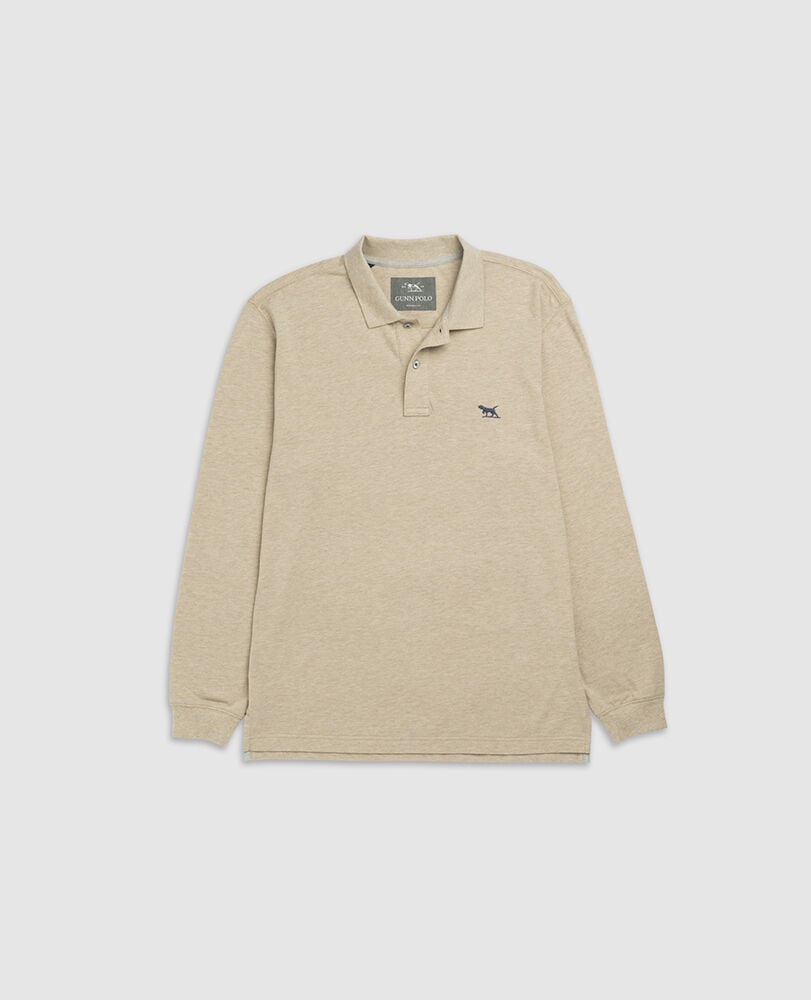 Long Sleeve Original Fit Gunn Polo, OAT, Flat Lay