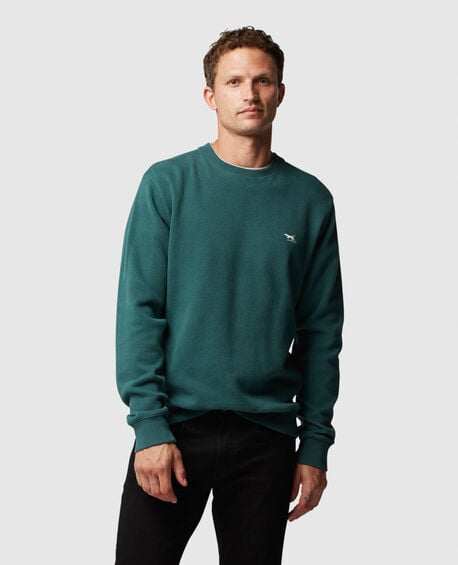 Gunn Crew Neck Sweat, EVERGREEN