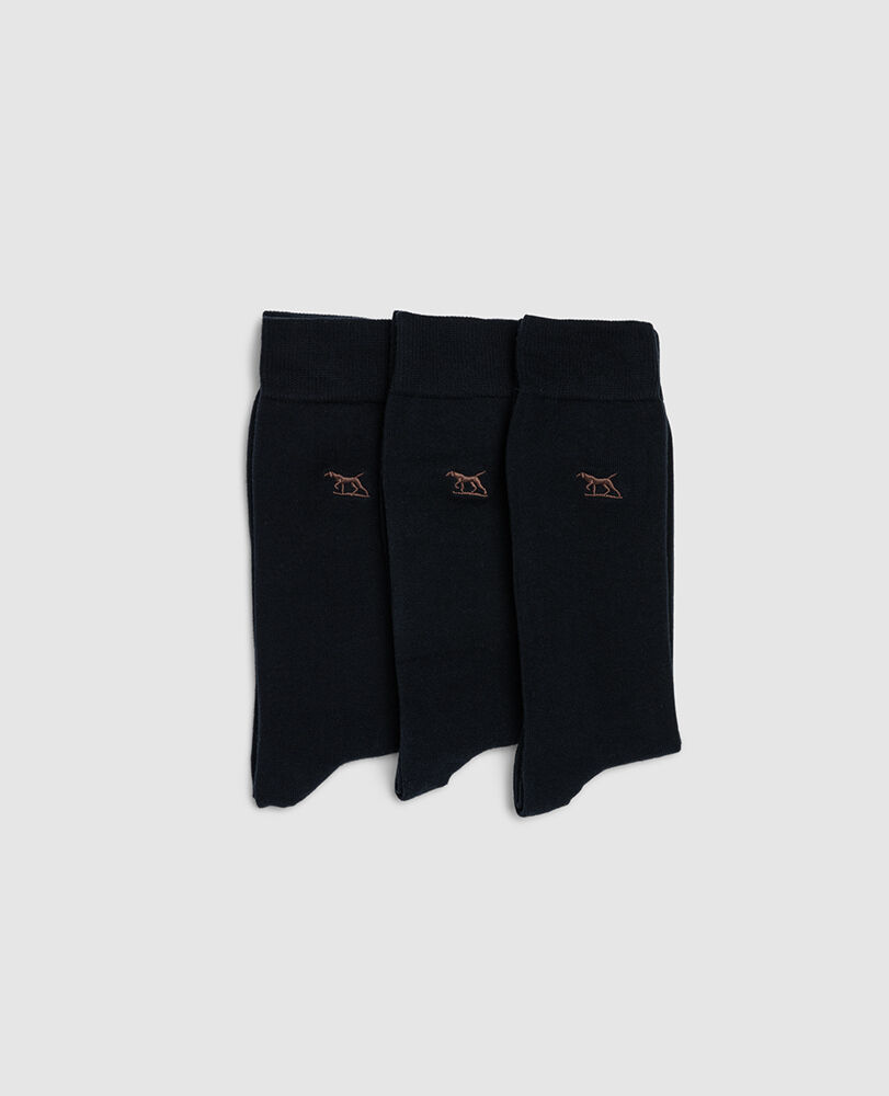 Dry Plains Three Pack Socks, MARINE, Front
