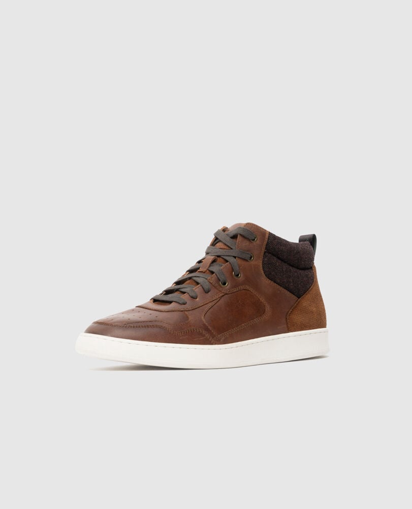 Suffolk Hi Top Sneaker, COFFEE